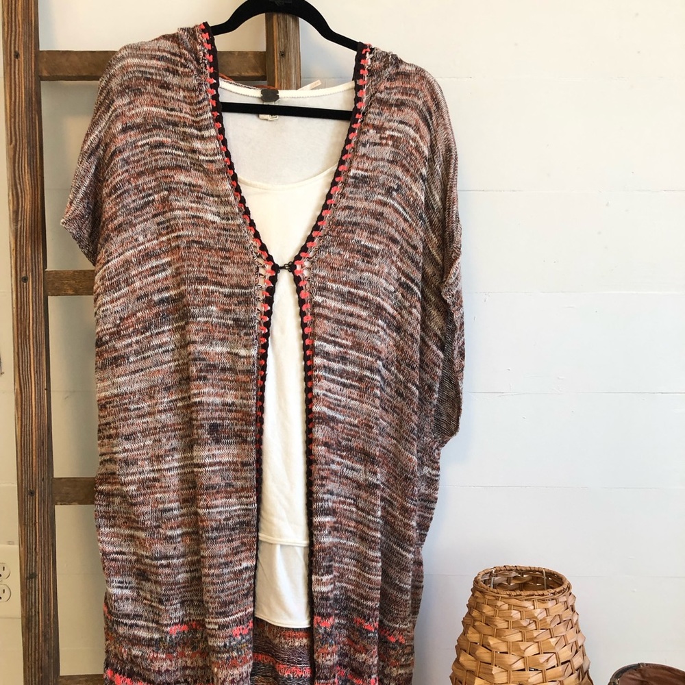 Free People Jungle Heat Hooded Cardigan